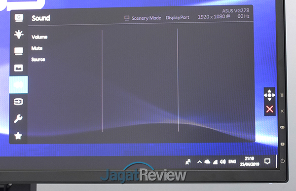 Hands-On Review Monitor: ASUS VG278QR 11 009 Menu Sound VG278QR