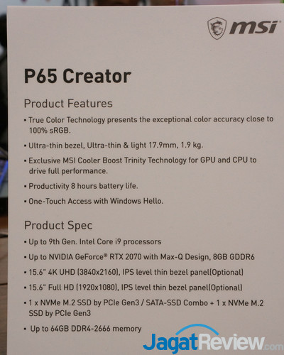 Computex 2019: MSI Notebook 5