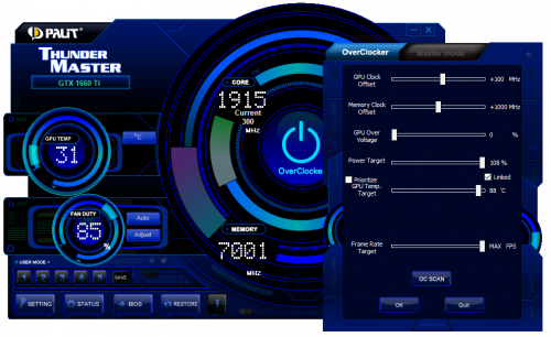 Review: Palit GeForce GTX 1660 Ti StormX OC 6GB 23 PalitThunderMaster