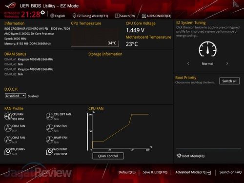 ASUS ROG Crosshair VIII Hero WiFi BIOS 01