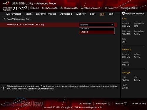 ASUS ROG Crosshair VIII Hero WiFi BIOS 08