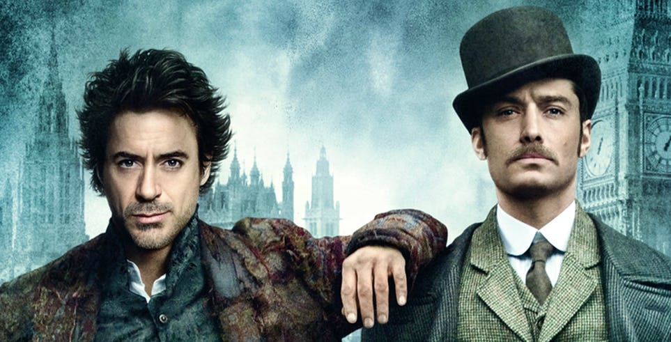 Robert Downey Jr and Jude Law in Sherlock Holmes