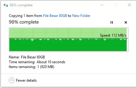 Transfer file 80GB