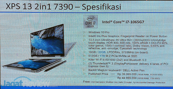 Dell 10th Gen Core Laptop Launch 03 XPS 13 2 in 1 7390