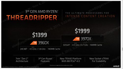 Sneak Preview AMD 3rd Gen Ryzen Threadripper : 3960X 24-Core dan 3970X 32-Core 3 AMD Nov7 17