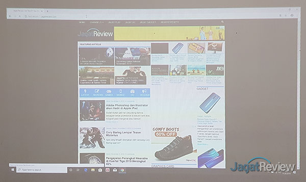 Hands-On Review Proyektor Portable: ViewSonic M1+ 11 situs terang