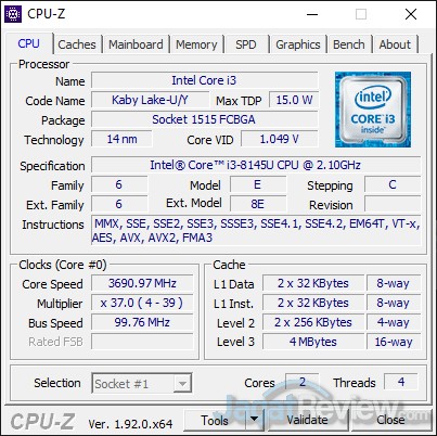 M90n Nano CPUZ CPU