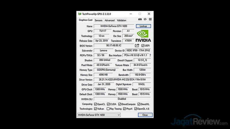 Review Lenovo Ideapad Gaming 3i: Dingin dan Kencang! 3 gpuz nvidia 2