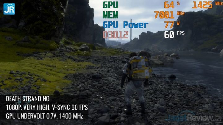 Death Stranding Undervolt Clock 1400 MHz V Sync 60