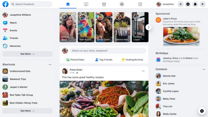 facebook ui new