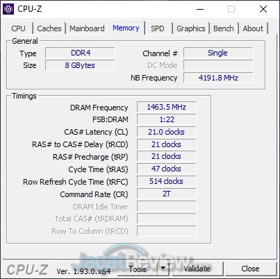 CPUZ Memory SC