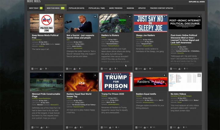 Nexus Mods Kini Larang Semua Konten Mod Berbau Politik Amerika Serikat 12 nexus mods politics