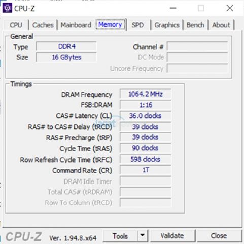 CPUZ Memory 1