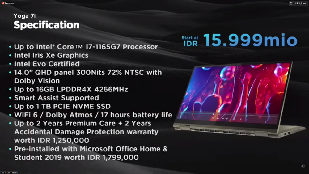 Jadi yang Pertama, Lenovo Indonesia Rilis Laptop Intel Core 11th Gen Yoga 7i 01