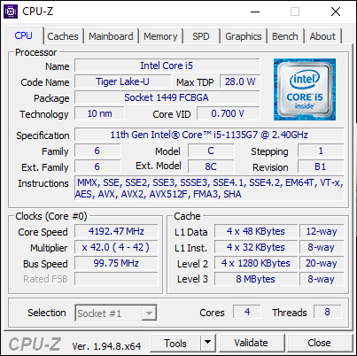 CPUZ CPU
