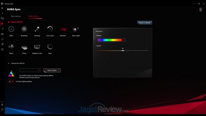 armory crate pengaturan rgb aura sync