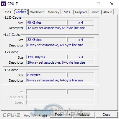 cpuz cache