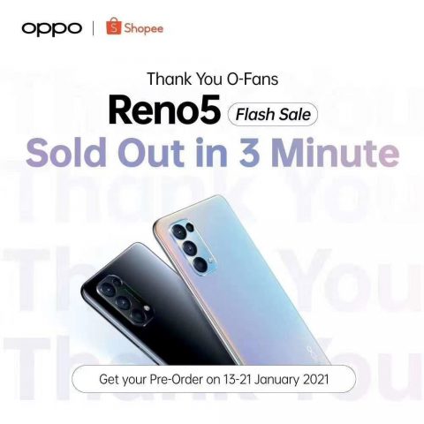 Oppo Reno5 Ludes dalam 3 Menit! 27 Reno5 Habis terjual