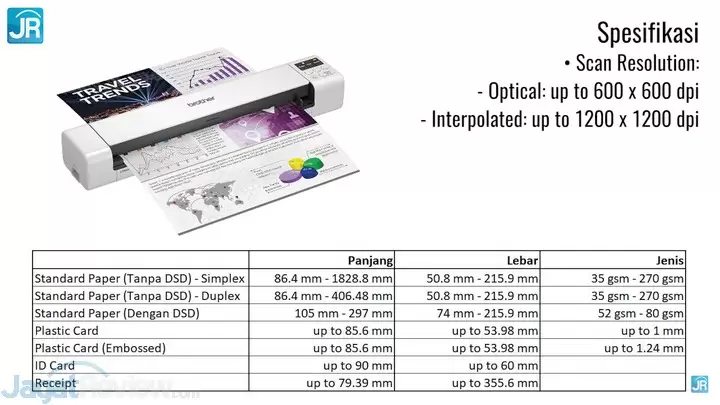 Review Scanner Mini Brother DS-940DW