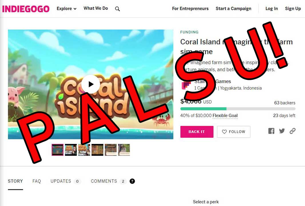 coral island fake