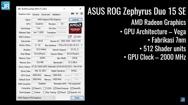 Review ASUS ROG Zephyrus Duo 15 SE (GX551QM): Laptop Gaming Dua Layar, Tipis dan Kencang! 7 Review ASUS ROG Zephyrus Duo 15 SE GX551QM 13