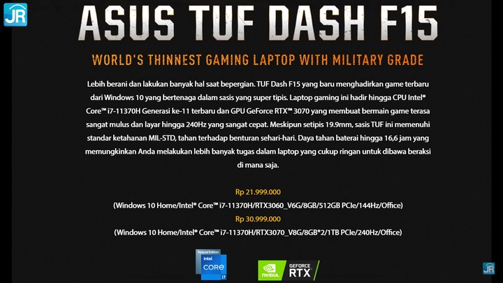 Review ASUS TUF Gaming Dash F15