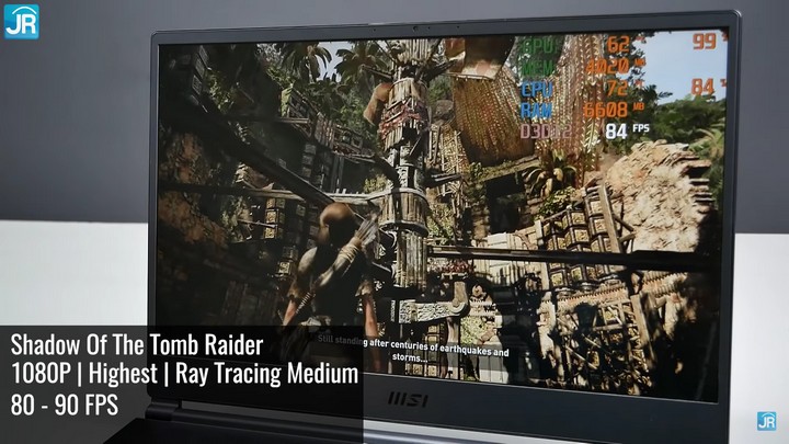 Review MSI Stealth 15M: Laptop Gaming Ultraportable, Sangat Tipis, Sangat Ringan 9 Gaming Test Review MSI Stealth 15M