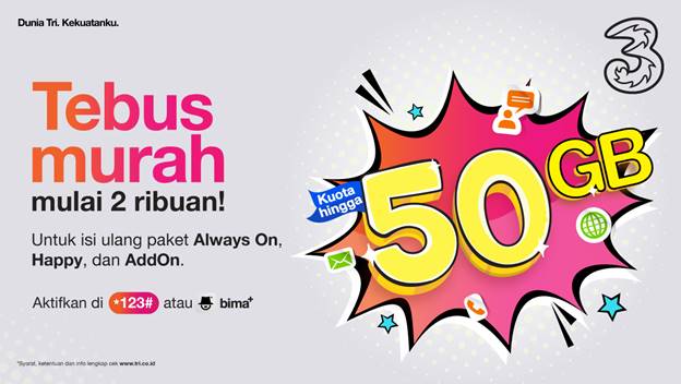 Direct Release: Siap Temani Liburan Sekolah, 3 Indonesia Kembali Hadirkan Program Tebus Murah Kuota Hingga 50 GB 1 image003