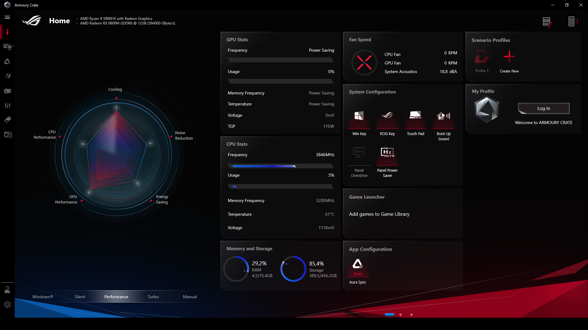 Review ASUS ROG STRIX G15 Advantage Edition (G513QY) : Full AMD dengan Ryzen 9 5900HX + Radeon RX 6800M 9 ArmouryCrate1