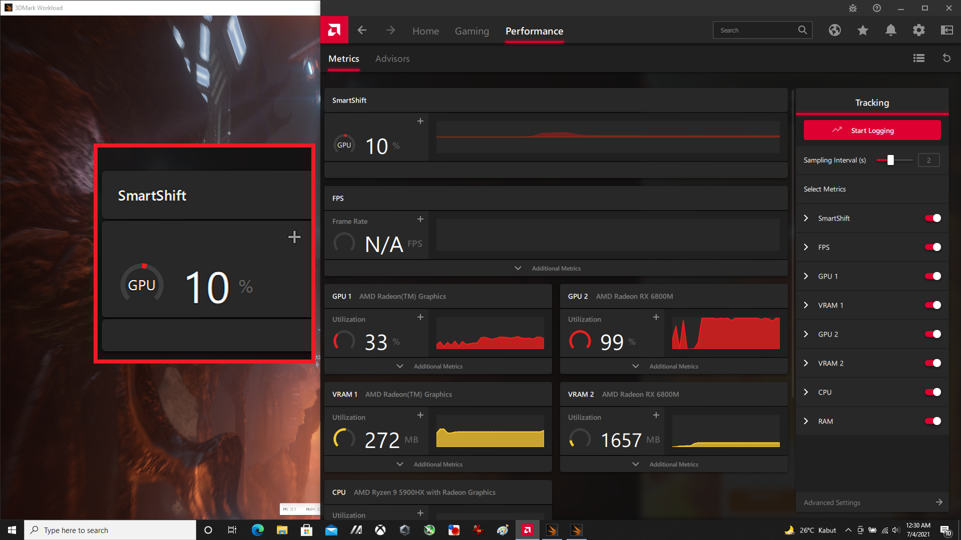 Review ASUS ROG STRIX G15 Advantage Edition (G513QY) : Full AMD dengan Ryzen 9 5900HX + Radeon RX 6800M 7 Smartshift1 GPU