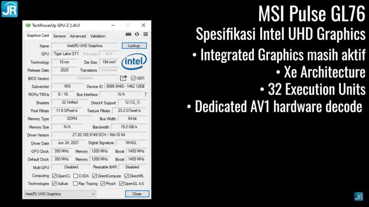Review MSI Pulse GL76: Layar Besar, Performa Mantap! 9 Review MSI Pulse GL76