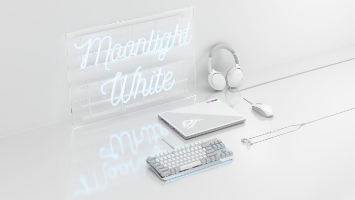 Direct Release: ASUS ROG Luncurkan Aksesoris Gaming Moonlight White 1 ROG Strix Scope NX TKL Strix Impact II_Strix Go Core_Cetra II Core Moonlight White 3D