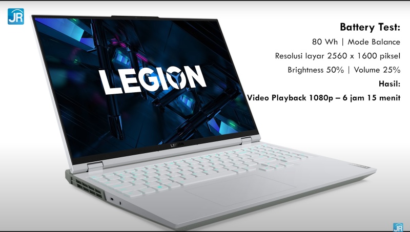 Review Lenovo Legion 5i Pro: Laptop Super Kencang & Lengkap untuk Gamer dan Content Creator 20 battery test