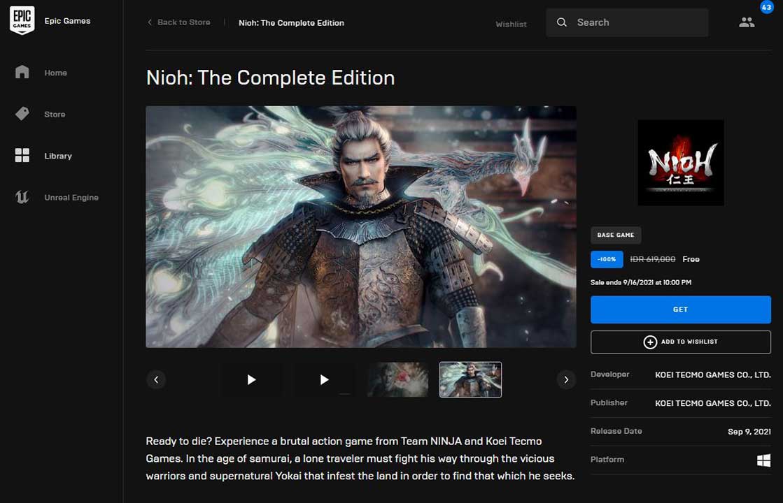 Nioh: The Complete Edition PC GRATIS di Epic Games Store! 11 nioh the complete edition epic games store