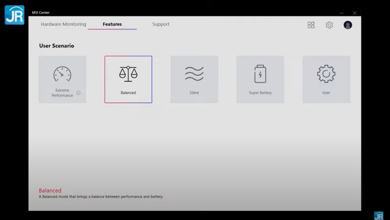 msi center performance mode