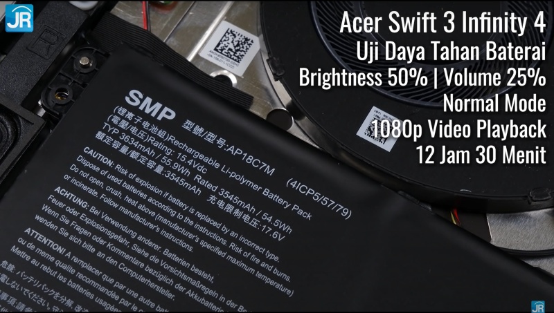 Review Acer Swift 3 Infinity 4: Laptop EVO Murah dengan RAM 16GB dan SSD Super Kencang 2 video playback