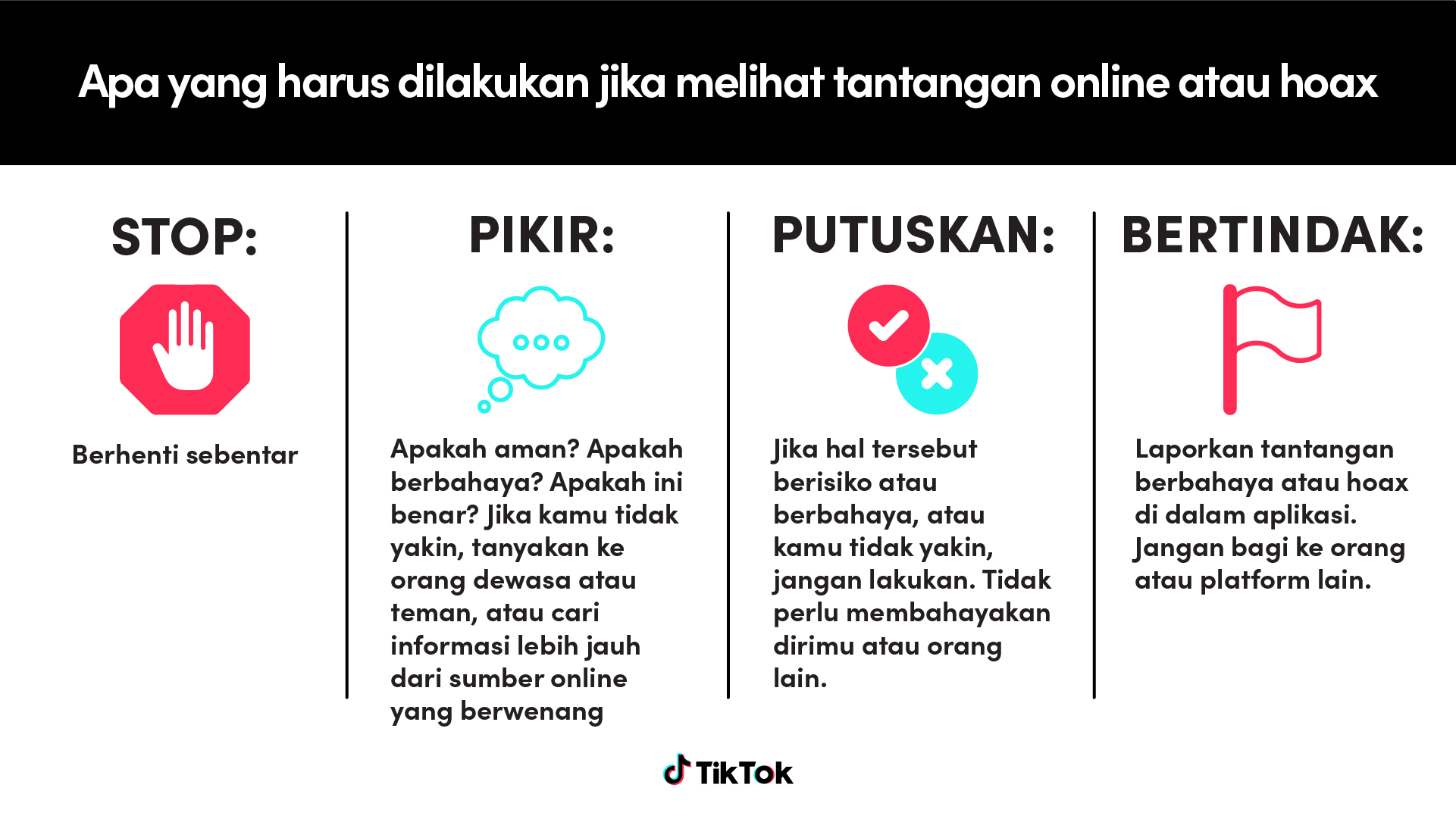 Direct Release: TikTok Luncurkan Proyek Global untuk Tingkatkan Upaya Perlindungan Remaja dari Tantangan dan Hoax Berbahaya 1 Tips Keamanan Remaja TikTok