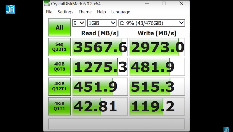 Review Lenovo IdeaPad Slim 5 Pro: Tipis, Kencang, Layar Besar, dan Murah! 5 crystal disk mark