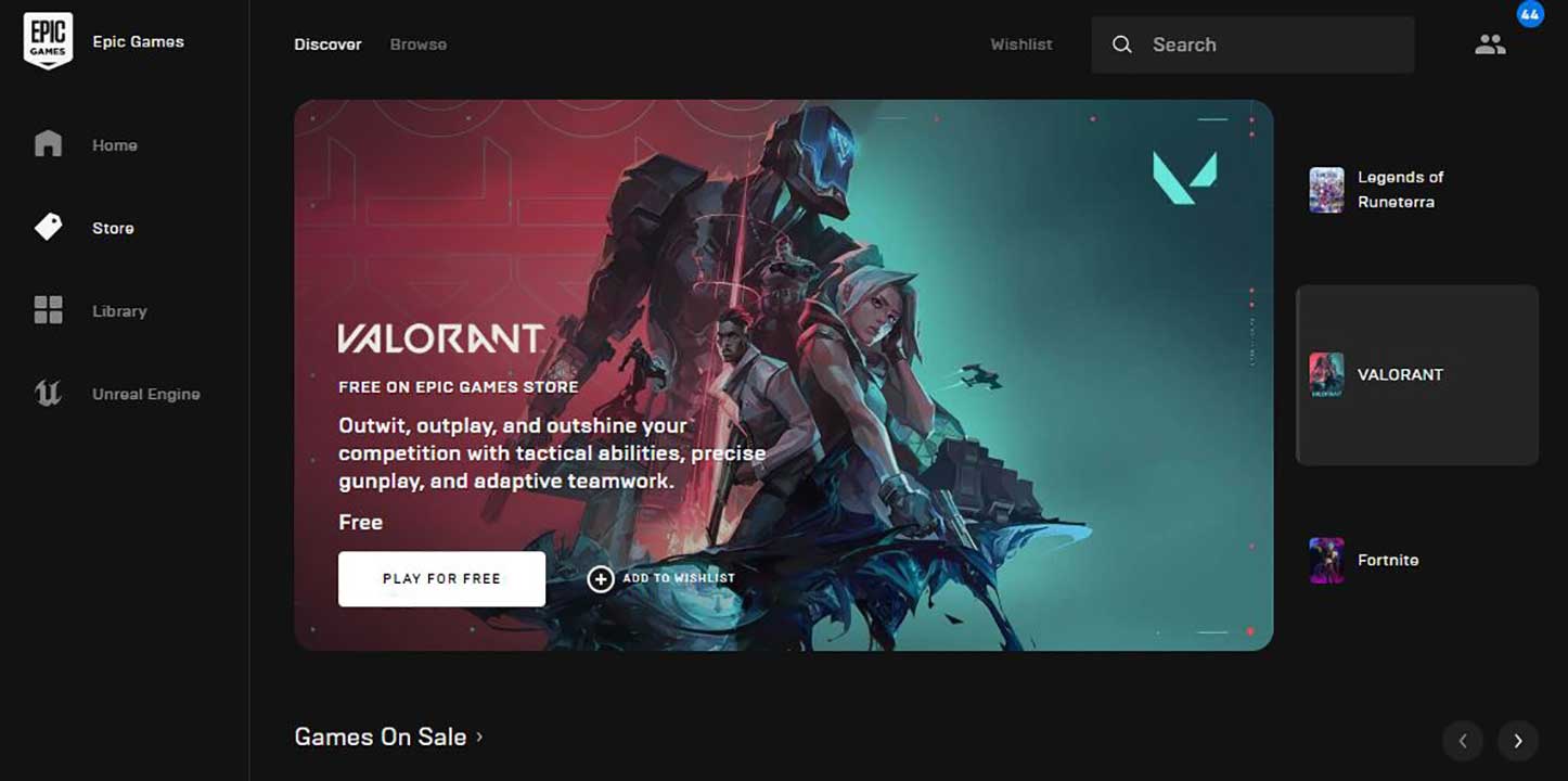 epic games store valorant