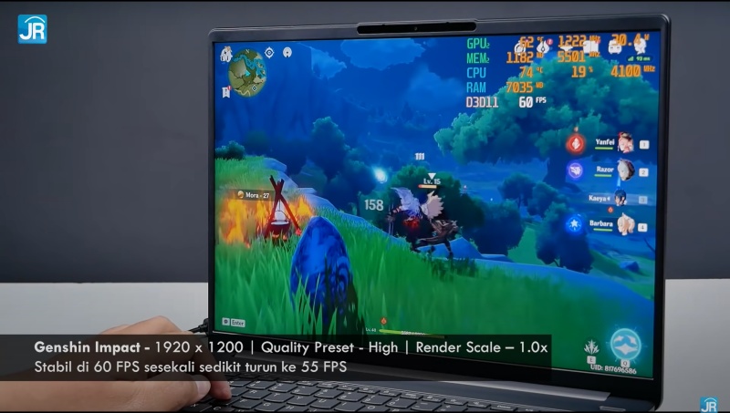 Review Lenovo IdeaPad Slim 5 Pro: Tipis, Kencang, Layar Besar, dan Murah! 2 gaming test 1