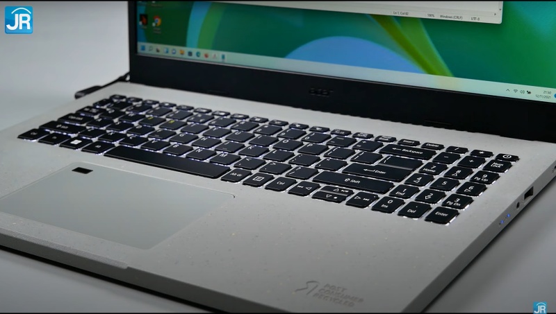 Review Acer Aspire Vero: Laptop dari Bahan Daur Ulang 27 keyboard 1 1
