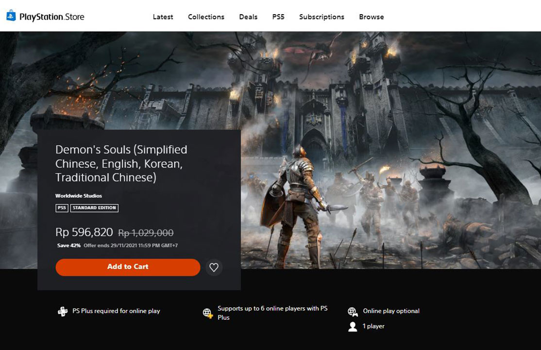 playstation store demons souls