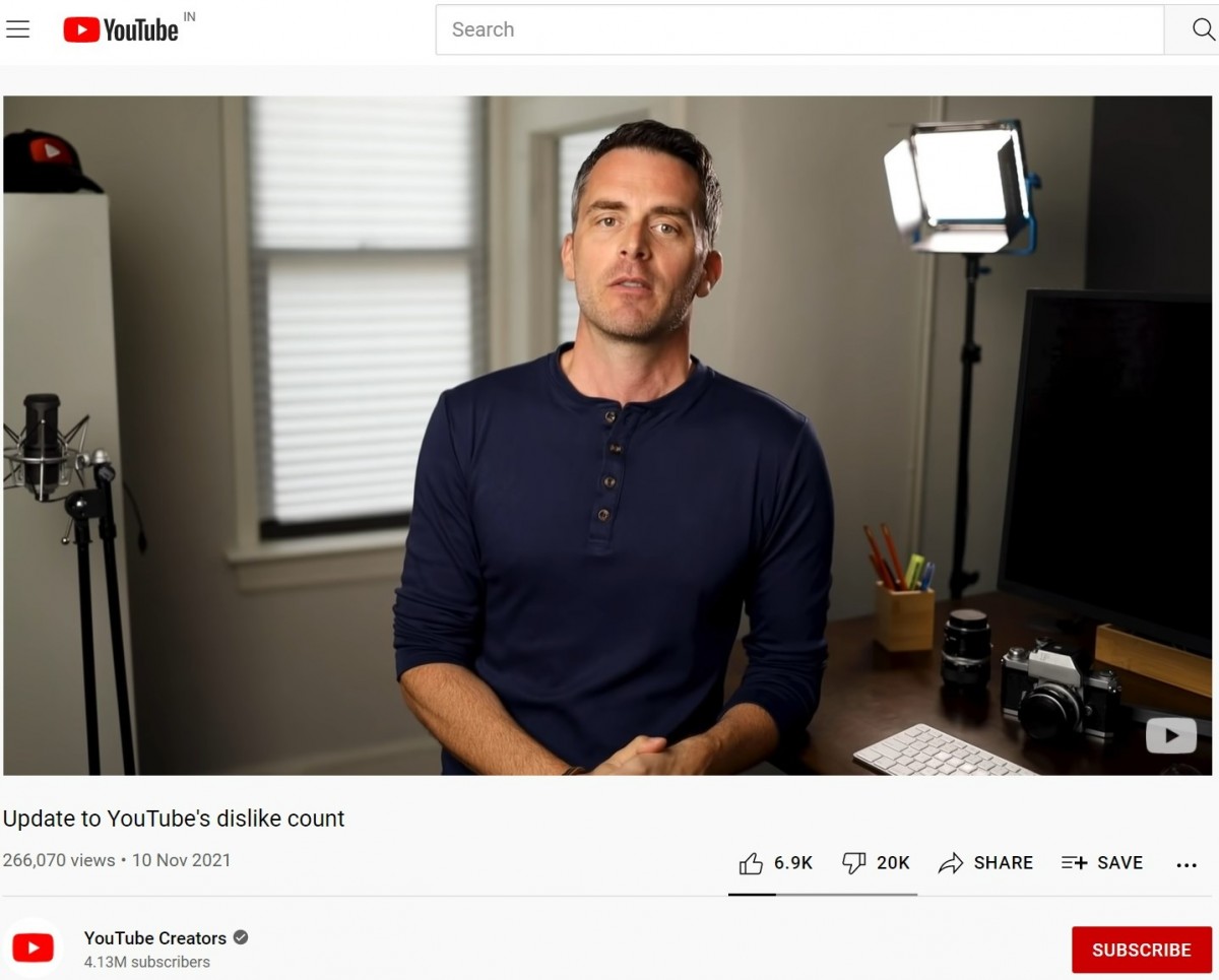 youtube dislike