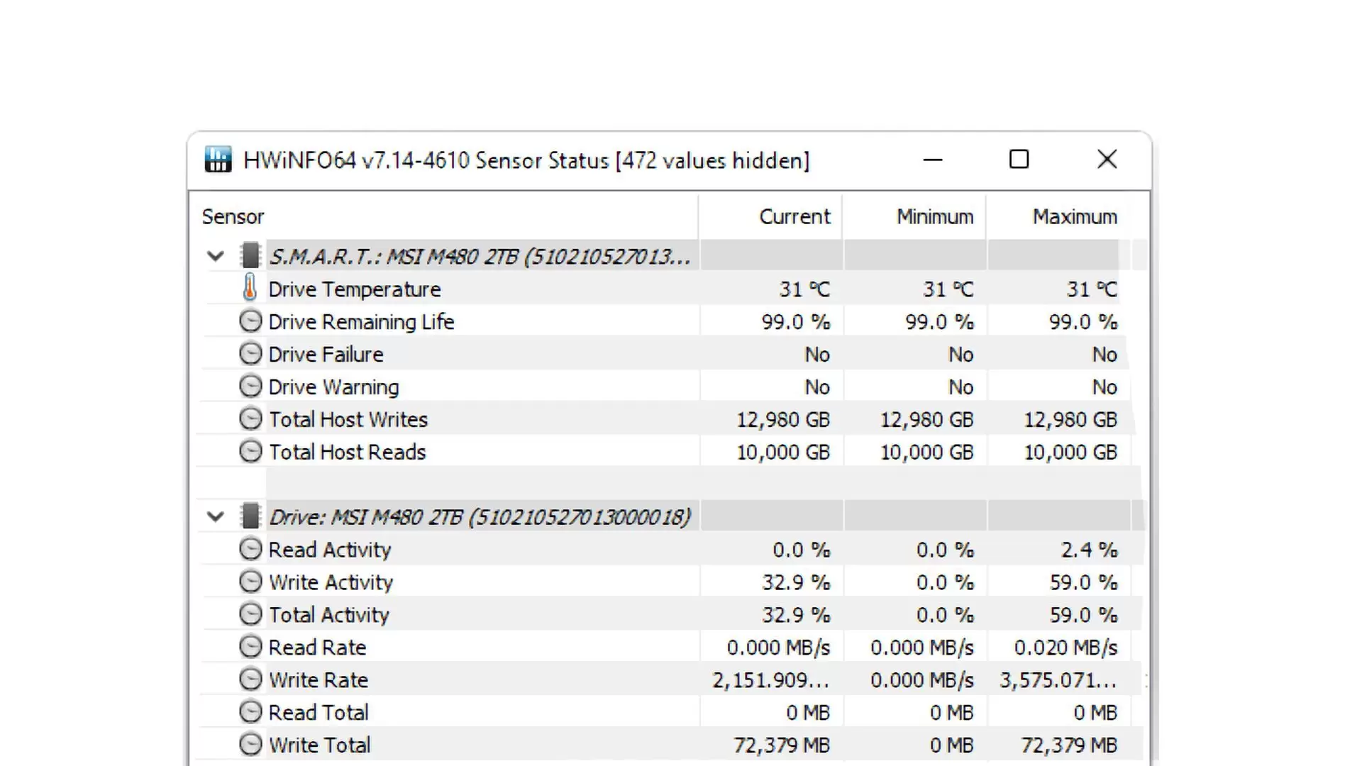 Review MSI Spatium M480 2T: Mencoba SSD Sultan! 11 MSI HWINFO