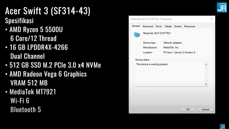 Review Acer Swift 3 Ryzen 5000 (SF314-43): Kencang dgn AMD Ryzen 5000 7 konektivitas