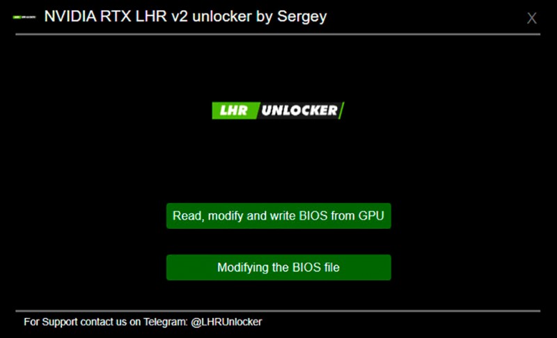 NVIDIA RTX LHR Unlocker