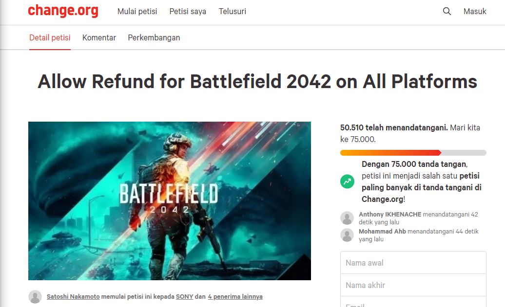 Petisi Minta EA Kembalikan Uang Battlefield 2042 Mengemuka! 13 battlefield 2042 refund