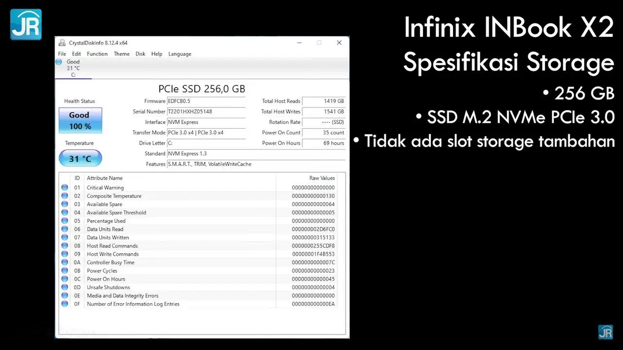 review Infinix INBook X2 Core i3 8GB 10