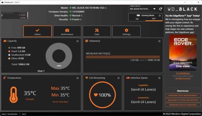 Review Storage: WD_BLACK SN770 1TB 2 1 e1656655028330
