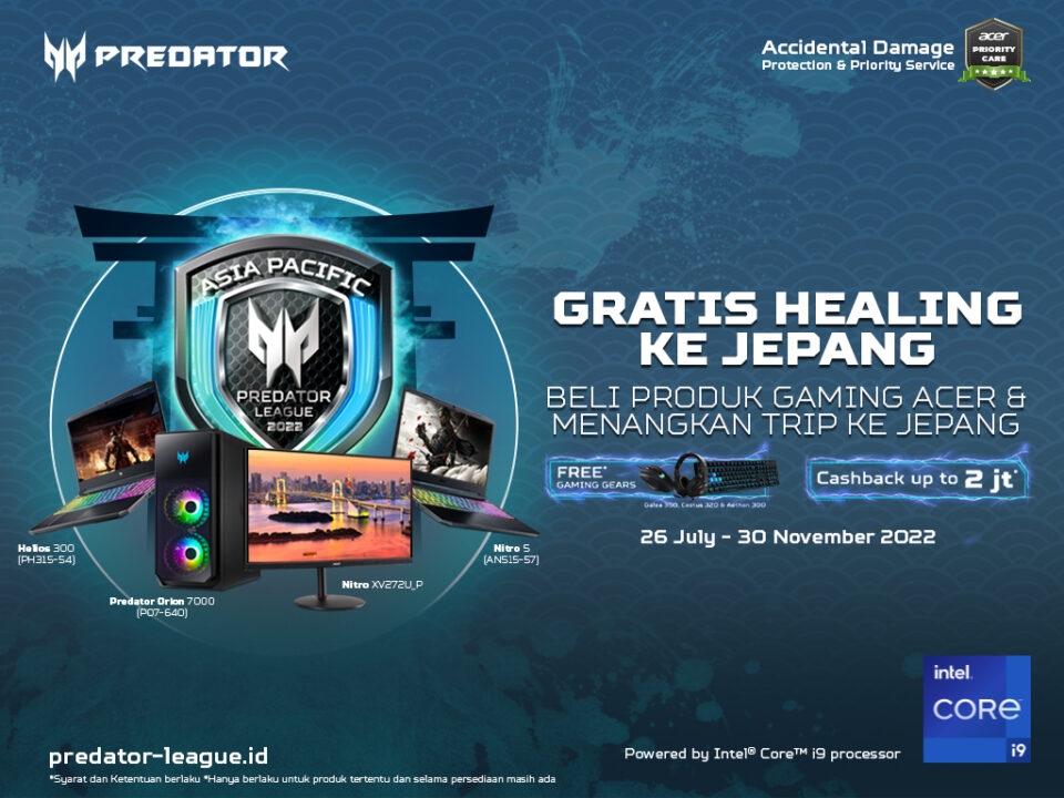 Beli Produk Gaming Acer Predator, Bisa Healing ke Jepang Gratis 1 Indonesia Acer Predator League Promo 2022